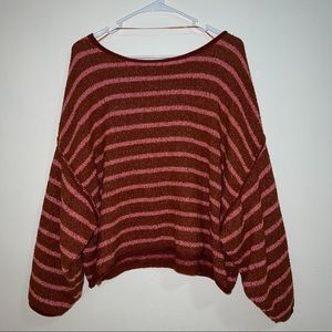 FREE PEOPLE OVERSIZED STRIPED SWEATER